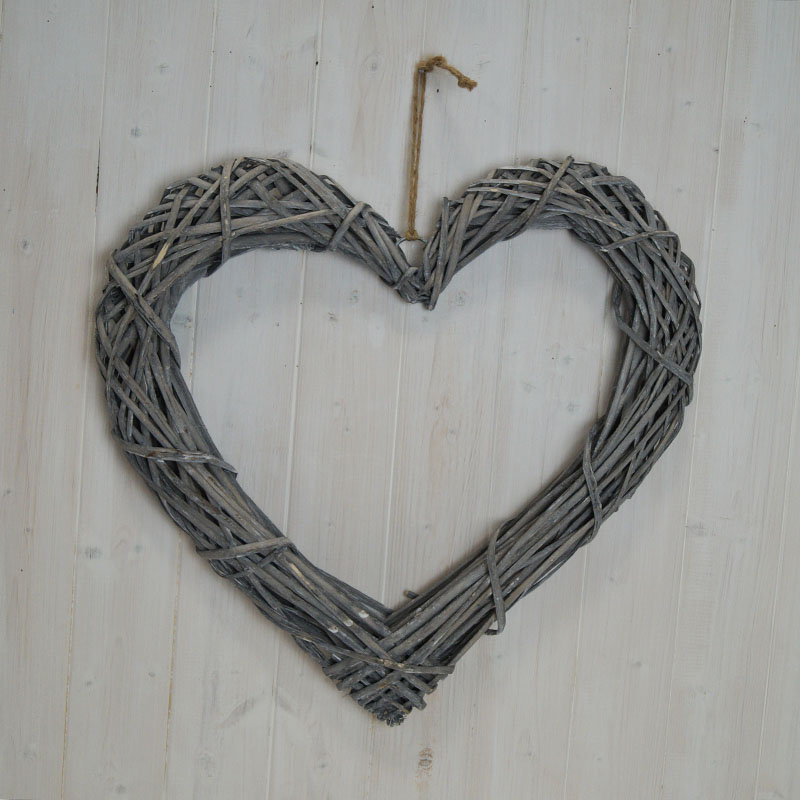 Grey Willow Heart 50 cm detail page